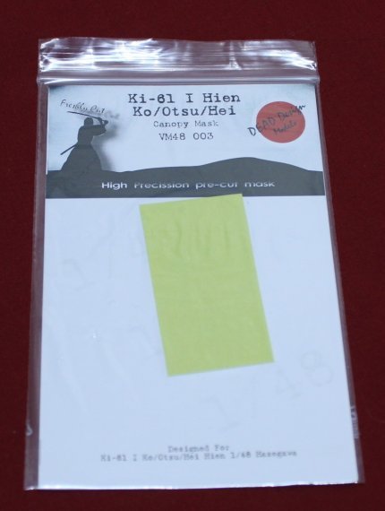 1/48 Kawasaki Ki-61-I Ko/Otsu/Hei Hien canopy frame paint mask