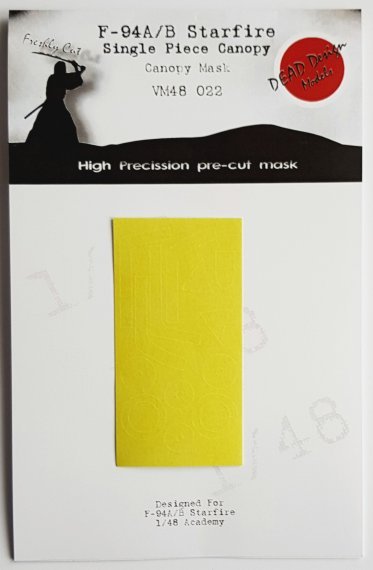 1/48 Lockheed F-94A/B canopy paint frame mask