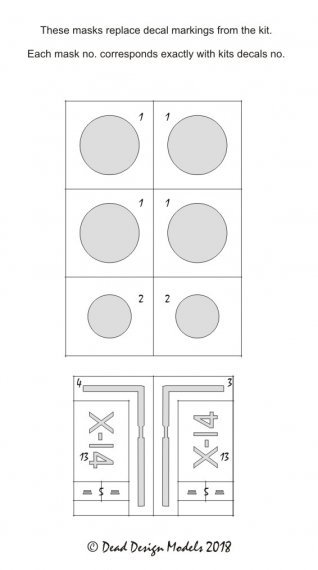 1/48 Mitsubishi C5M2 Babs National Insignia paint mask
