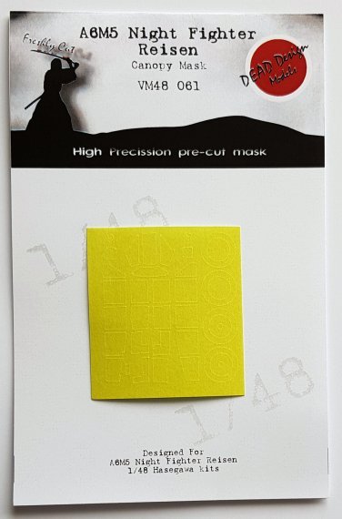 1/48 Mitsubishi A6M5 Night Fighter Reisen canopy paint mask