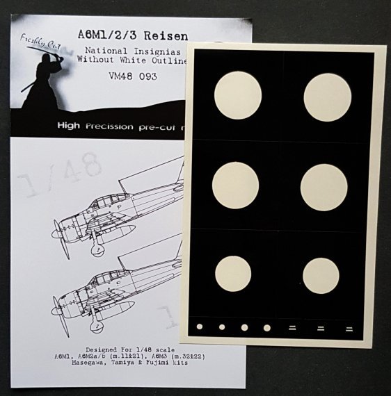 1/48 Mitsubishi A6M1/A6M2/A6M3 National Insignia paint masks
