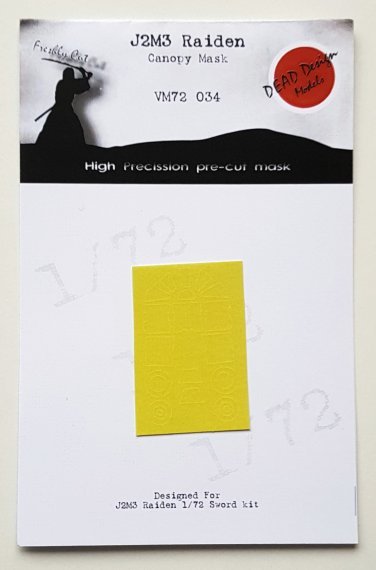 1/72 Mitsubishi J2M3 Raiden canopy paint frame mask