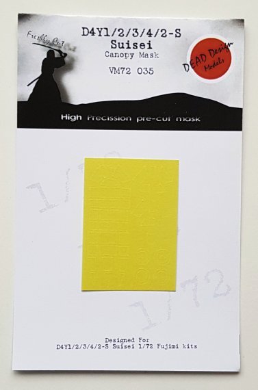 1/72 Yokosuka D4Y1/2/3/4/2-S Suisei canopy paint frame mask
