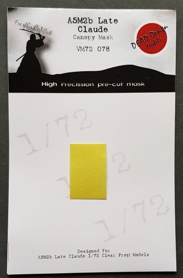 1/72 Mitsubishi A5M2b Claude late version canopy paint mask