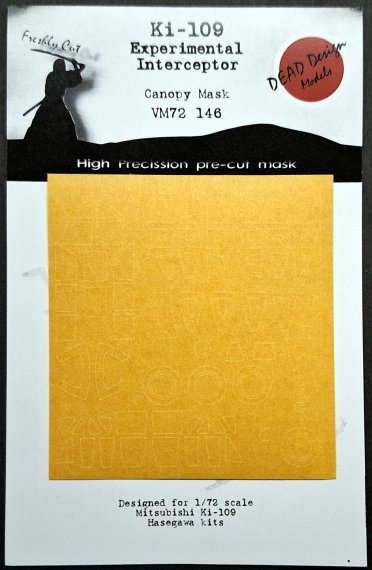 1/72 Mitsubishi Ki-109 mask for Hasegawa
