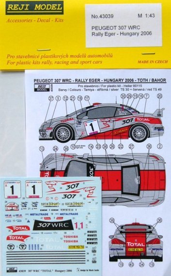 1/43 Peugeot 307 WRC Rally Eger  Hungary 2006