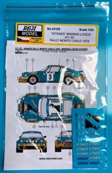 1/43 Porsche 911 SC Monte Carlo 1978 GITANES logo