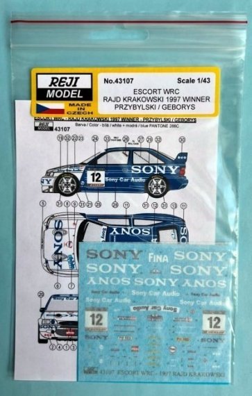 1/43 Ford Escort WRC SONY R.Krakowski 1997 winner