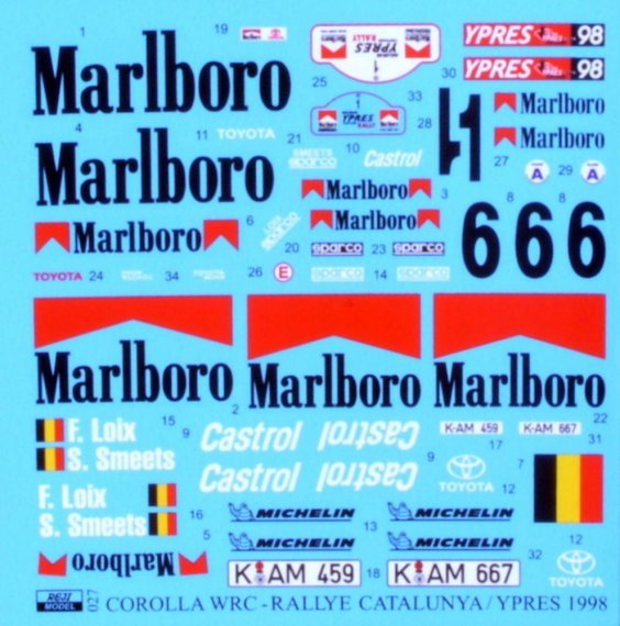1/24 Corolla WRC Marlboro (Rally Catalunya 1998)