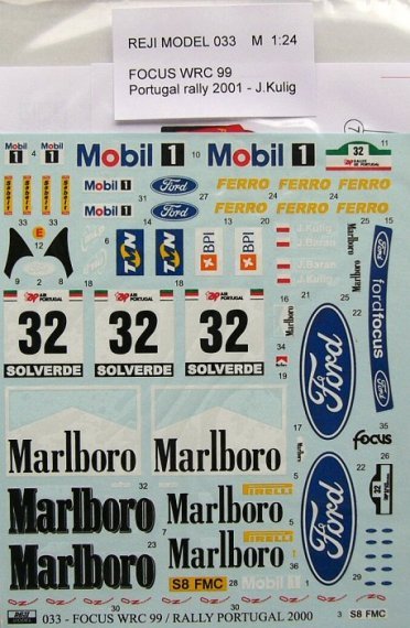 1/24 Focus WRC 99 Portugal rally 2001  J.Kulig