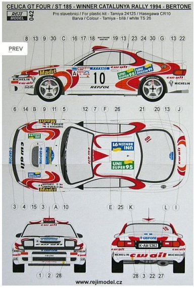 1/24 Toyota Celica ST 185 Rally Catalunya 1994