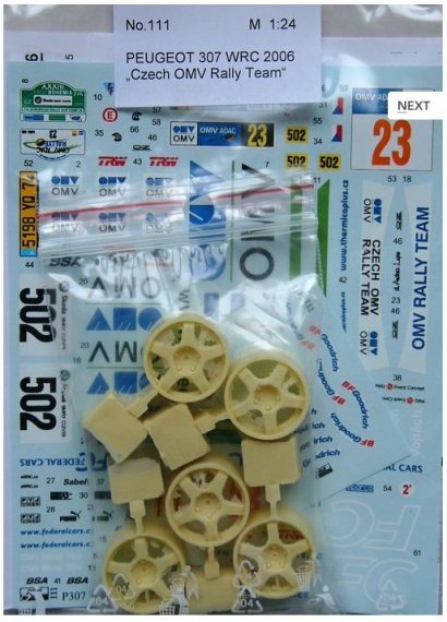 1/24 Transkit Peugeot 307WRC 2006 (OMV Rally Team)