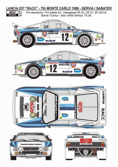 1/24 Lancia 037 'Bendibercia' Rallye M.Carlo 1986