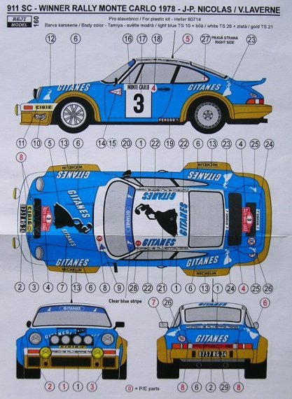 1/24 Transkit Porsche 911 SC Rally M. Carlo 1978