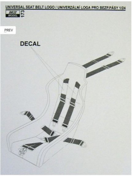 1/24 Universal Seat Belts LOGO