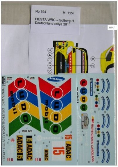 1/24 Ford Fiesta WRC (Deutschland Rally 2011)