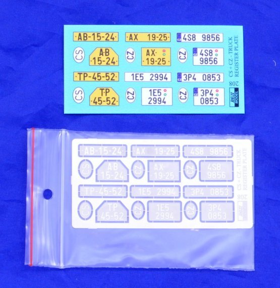 1/24 Truck register plates CS+CZ