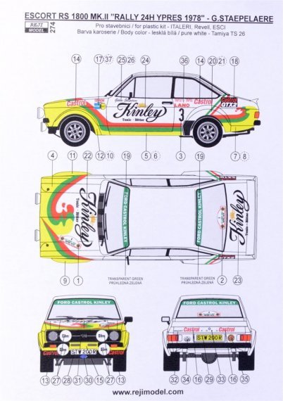 1/24 Ford Escort Mk.II RS Ypres Rallye 1978
