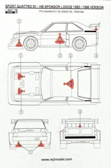 1/24 HB logo Sport Quattro S1 1985/1986