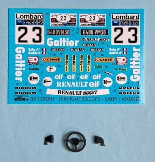 1/24 Renault 5 Turbo 1981 RAC Rallye B.Saby