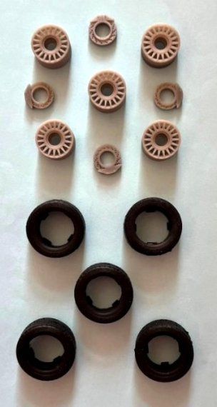 1/24 Citroen C4 WRC wheels,tires,discs.