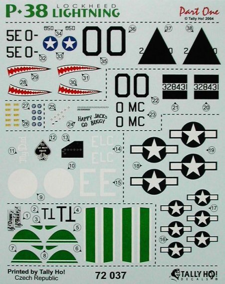 1/72 P-38 Lightning Part I.