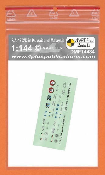 Boeing F-18C/D Hornet in Kuwait & Malaysian Af for 1/144 Revell