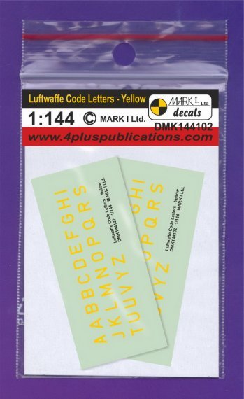 1/144 Luftwaffe Code Letters Yellow