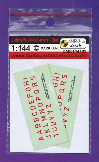 1/144 Luftwaffe Code Letters Red