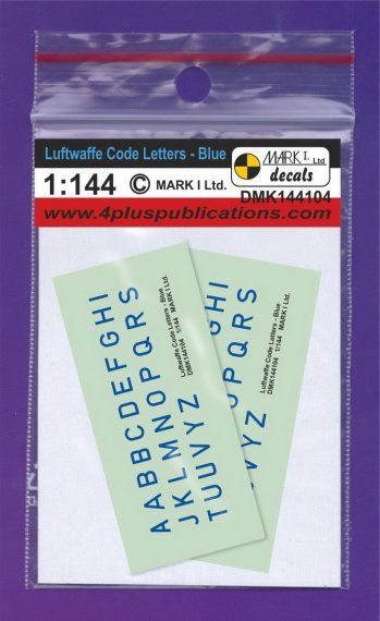 1/144 Luftwaffe Code Letters Blue