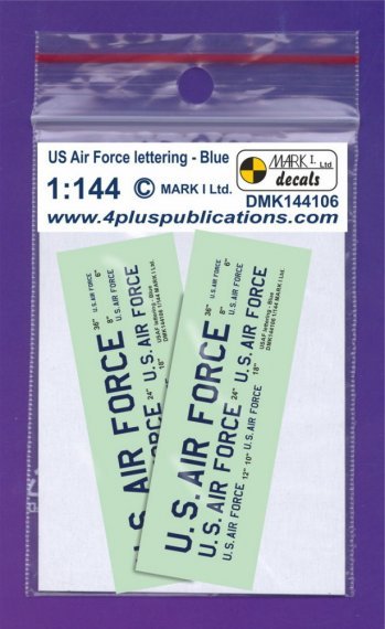 1/144 Decals US Air Force lettering Blue 2 sets