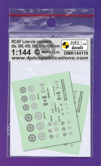 1/144 Rcaf Low-vis Insignia, 2 sets