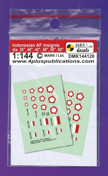1/144 Indonesian Af insignia, 2 sets