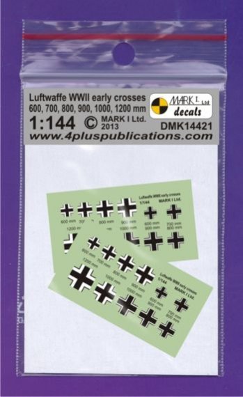 1/144 Luftwaffe Crosses (Balkenkreuz) early type