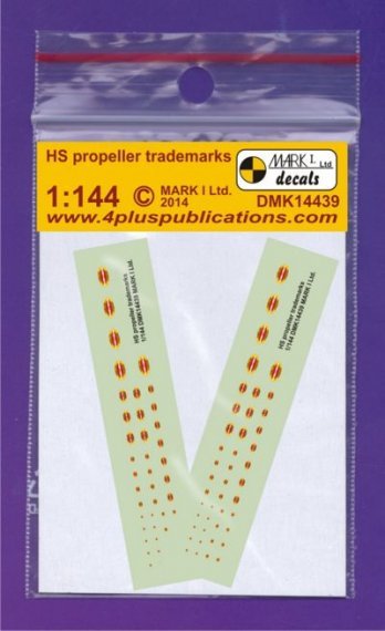 1/144 Hamilton Standard propeller trademarks, 2 sets