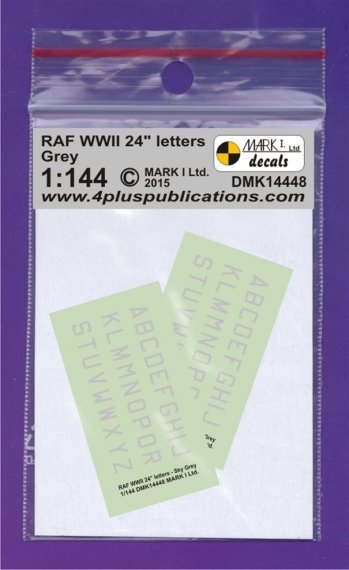 1/144 Decals RAF WWII 24 Grey letters