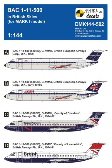 1/144 Bac 1-11-500 In British Skies