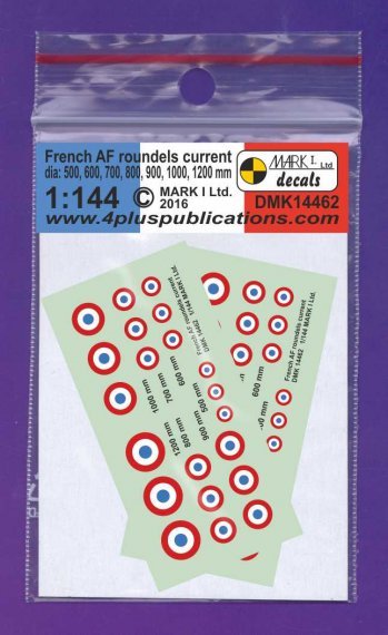 1/144 French AF roundels, modern , 2 sets