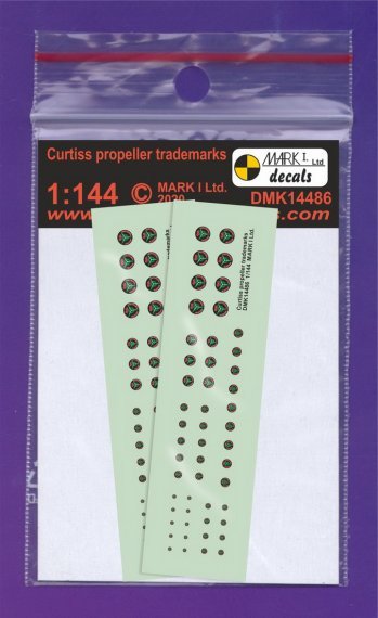 1/144 Decals Curtiss propeller trademarks