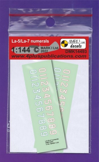 1/144 Decals La-5/7 numerals white