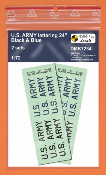 D�calcomanies US Army Lettering 1/72 - 2 sets