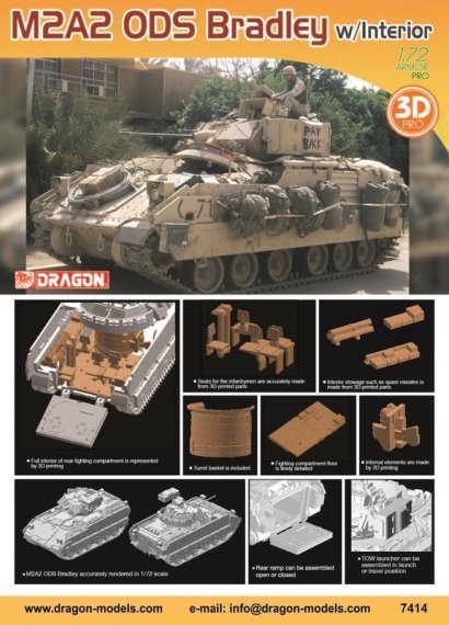1/72 M2A2 Ods Bradley with Interior