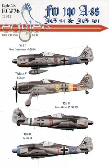 Eagle Cal D�cals 1/32 Focke-Wulf Fw-190A JG 54 JG 301