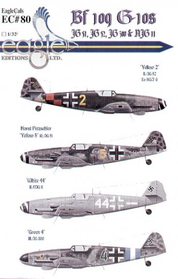 Eagle Cal D�cals 1/32 Messerschmitt Bf-109G-10 4 options