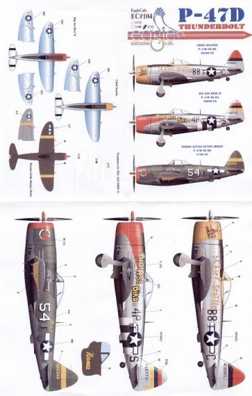 Eagle Cal 1/32 Republic P-47D Thunderbolt Pt.1 D�cals