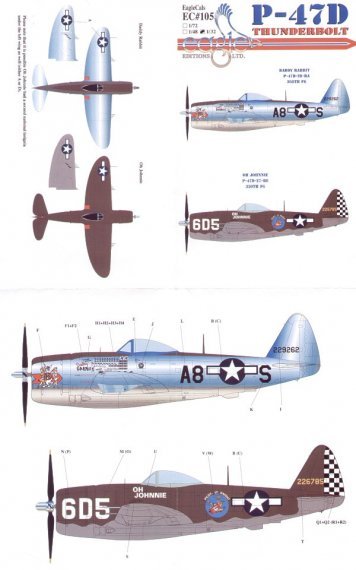Eagle Cal 1/32 Republic P-47D Thunderbolt D�cals Part 2