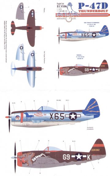 Eagle Cal D�cals P-47D Thunderbolt 1/32 Part 3 - 2x65