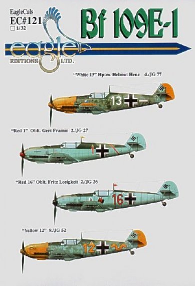 Eagle Cal D�cals 1/32 Messerschmitt Bf-109E-1 Part 2