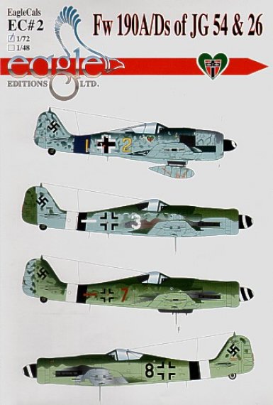 Eagle Cal 1/48 D�cals Fw-190A/D-9 JG 54 et JG 26
