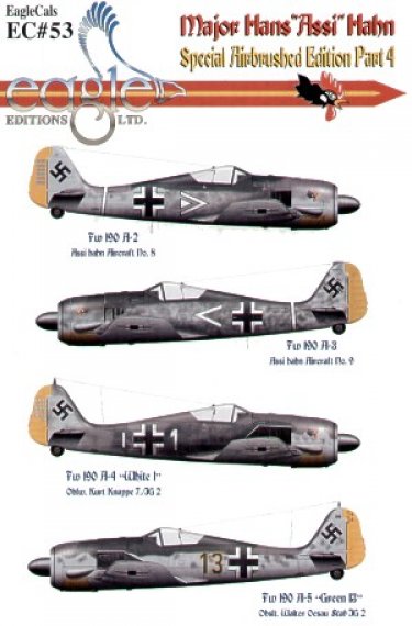 Eagle Cal 1/48 Fw-190A Decals Hans Hahn Part IV JG 2